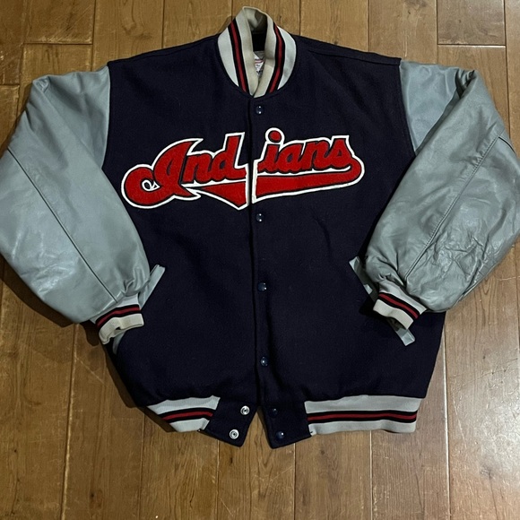 Vintage MLB 90’s Cleveland Indians Starter varsity jacket. - Picture 1 of 5